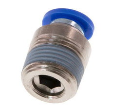 8mm x R3/8'' Messing/PA 66 Insteekfitting Buitendraad Binnenzeskant NBR [2 Stuks]