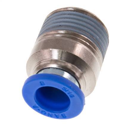 8mm x R3/8'' Messing/PA 66 Insteekfitting Buitendraad Binnenzeskant NBR [2 Stuks]