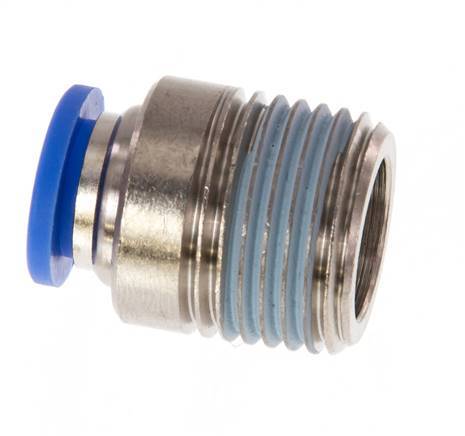 10mm x R1/2'' Messing/PA 66 Insteekfitting Buitendraad Binnenzeskant NBR [2 Stuks]