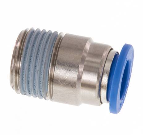 12mm x R1/2'' Push-in Fitting with Male Threads Brass/PA 66 NBR Inner Hexagon [2 Pieces]