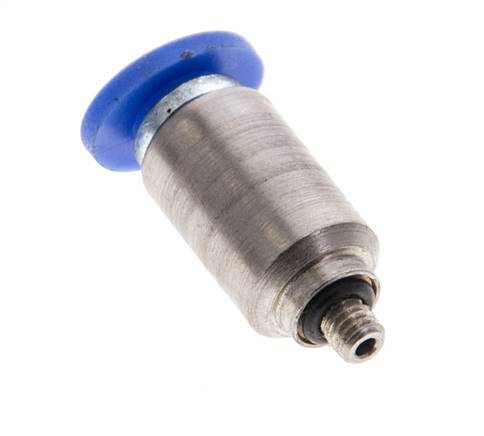 3mm x M 3 Push-in Fitting with Male Threads Brass/PA 66 NBR Inner Hexagon [2 Pieces]