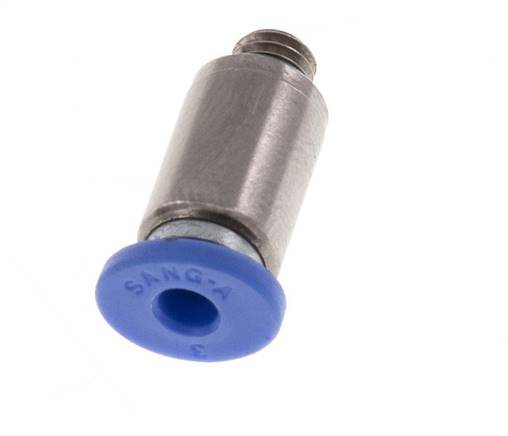 3mm x M 5 Messing/PA 66 Insteekfitting buitendraad Binnenzeskant NBR [5 Stuks]