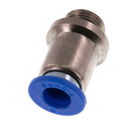 6mm x G1/8'' Messing/PA 66 Insteekfitting buitendraad Binnenzeskant NBR [5 Stuks]