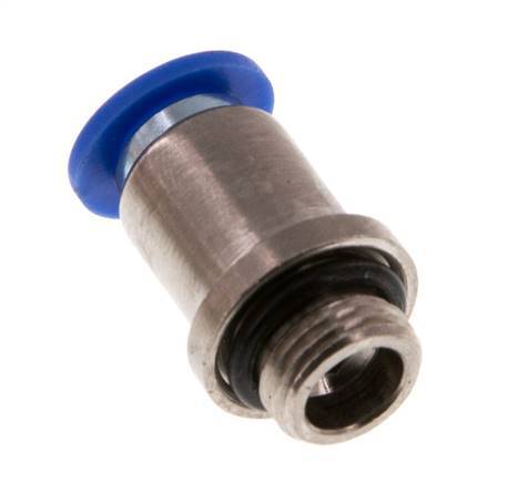 6mm x G1/8'' Messing/PA 66 Insteekfitting buitendraad Binnenzeskant NBR [5 Stuks]
