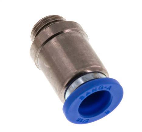 8mm x G1/8'' Push-in Fitting with Male Threads Brass/PA 66 NBR Inner Hexagon [5 Pieces]