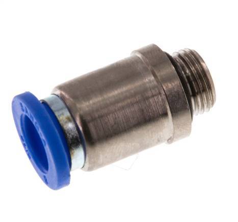 8mm x G1/8'' Push-in Fitting with Male Threads Brass/PA 66 NBR Inner Hexagon [5 Pieces]