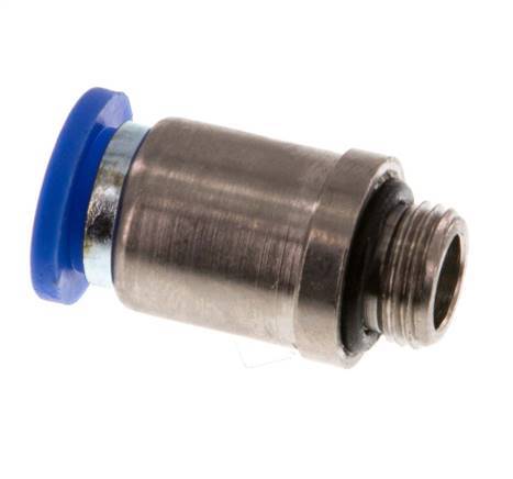 8mm x G1/8'' Messing/PA 66 Insteekfitting buitendraad Binnenzeskant NBR [5 Stuks]