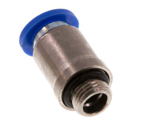 8mm x G1/8'' Messing/PA 66 Insteekfitting buitendraad Binnenzeskant NBR [5 Stuks]