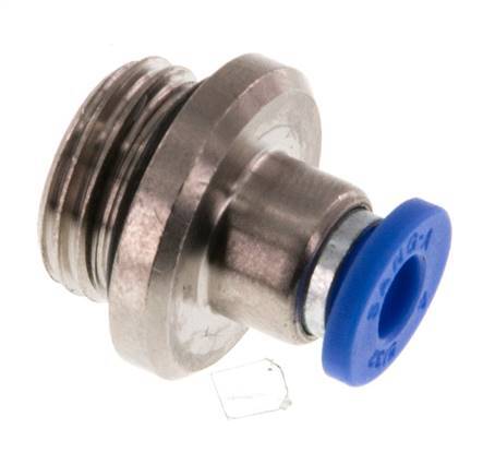 4mm x G1/4'' Messing/PA 66 Insteekfitting buitendraad Binnenzeskant NBR [5 Stuks]