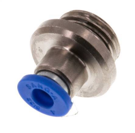 4mm x G1/4'' Messing/PA 66 Insteekfitting buitendraad Binnenzeskant NBR [5 Stuks]