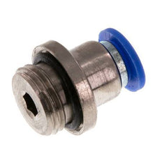 6mm x G1/4'' Push-in Fitting with Male Threads Brass/PA 66 NBR Inner Hexagon [5 Pieces]