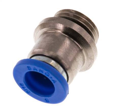 8mm x G1/4'' Messing/PA 66 Insteekfitting buitendraad Binnenzeskant NBR [5 Stuks]