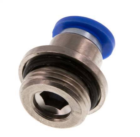 8mm x G3/8'' Messing/PA 66 Insteekfitting Buitendraad Binnenzeskant NBR [2 Stuks]