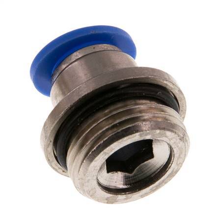 10mm x G1/2'' Push-in Fitting with Male Threads Brass/PA 66 NBR Inner Hexagon [2 Pieces]