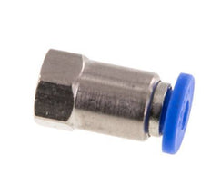 3mm x M 3 Push-in Fitting with Female Threads Brass/PA 66 NBR [2 Pieces]