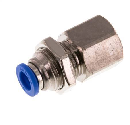6mm x G1/4'' Messing/PA 66 Insteekfitting Binnendraad Schotdoorvoer NBR [2 Stuks]