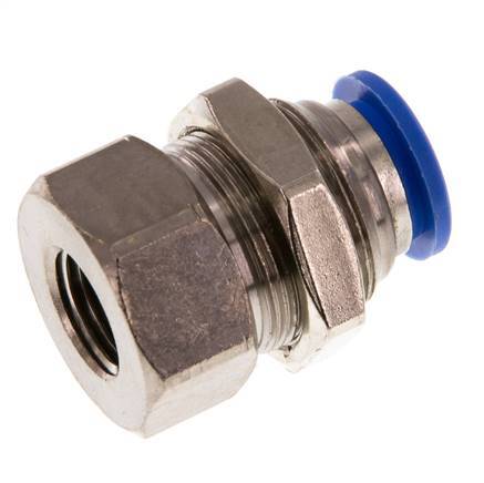12mm x G1/4'' Messing/PA 66 Insteekfitting Binnendraad Schotdoorvoer NBR