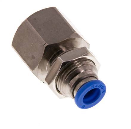 6mm x G3/8'' Messing/PA 66 Insteekfitting Binnendraad Schotdoorvoer NBR [2 Stuks]