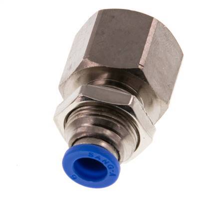 6mm x G3/8'' Messing/PA 66 Insteekfitting Binnendraad Schotdoorvoer NBR [2 Stuks]