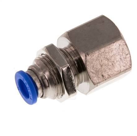 6mm x G3/8'' Messing/PA 66 Insteekfitting Binnendraad Schotdoorvoer NBR [2 Stuks]