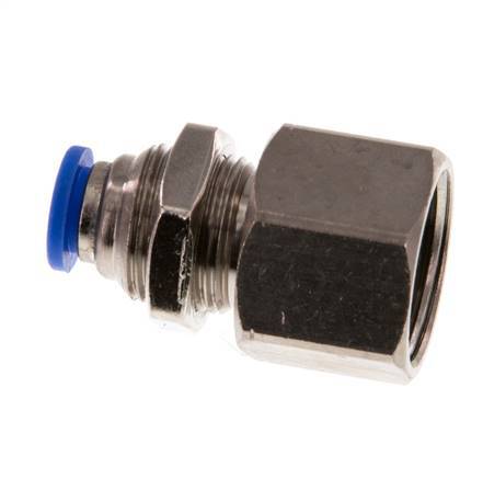 6mm x G3/8'' Messing/PA 66 Insteekfitting Binnendraad Schotdoorvoer NBR [2 Stuks]