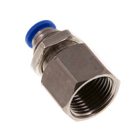 6mm x G3/8'' Messing/PA 66 Insteekfitting Binnendraad Schotdoorvoer NBR [2 Stuks]