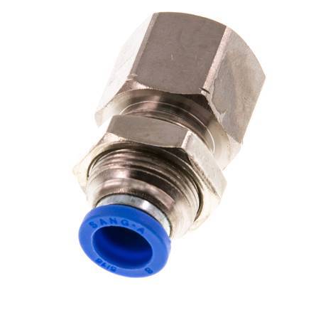 8mm x G3/8'' Messing/PA 66 Insteekfitting Binnendraad Schotdoorvoer NBR [2 Stuks]