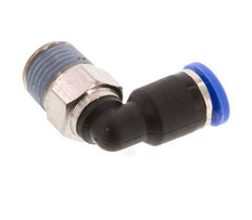 4mm x R1/8'' 90 graden L-verbinding Messing/PA 66 Insteekfitting buitendraad Kort Draaibaar NBR [5 Stuks]