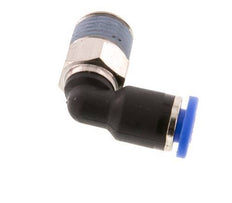 4mm x R1/8'' 90 graden L-verbinding Messing/PA 66 Insteekfitting buitendraad Kort Draaibaar NBR [5 Stuks]