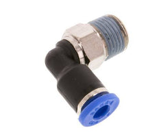 4mm x R1/8'' 90 graden L-verbinding Messing/PA 66 Insteekfitting buitendraad Kort Draaibaar NBR [5 Stuks]