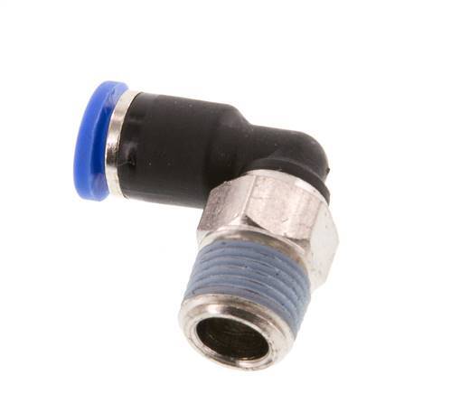 4mm x R1/8'' 90 graden L-verbinding Messing/PA 66 Insteekfitting buitendraad Kort Draaibaar NBR [5 Stuks]