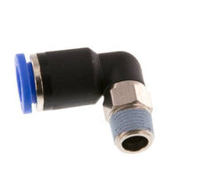 8mm x R1/8'' 90 graden L-verbinding Messing/PA 66 Insteekfitting Buitendraad Kort Draaibaar NBR [2 Stuks]