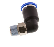 8mm x R1/8'' 90 graden L-verbinding Messing/PA 66 Insteekfitting Buitendraad Kort Draaibaar NBR [2 Stuks]