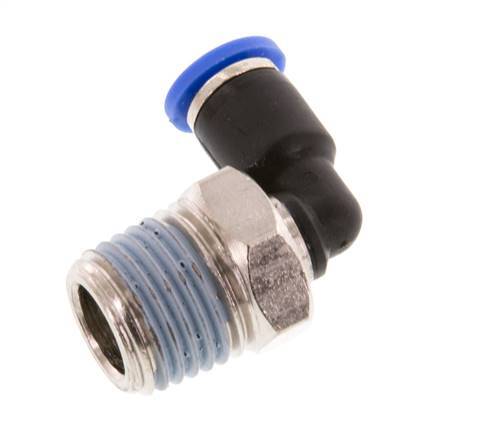 4mm x R1/4'' 90deg Elbow Push-in Fitting with Male Threads Brass/PA 66 NBR Short Sleeve Rotatable [2 Pieces]