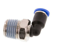 4mm x R1/4'' 90deg Elbow Push-in Fitting with Male Threads Brass/PA 66 NBR Short Sleeve Rotatable [2 Pieces]