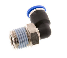 6mm x R1/4'' 90 graden L-verbinding Messing/PA 66 Insteekfitting Buitendraad Kort Draaibaar NBR [2 Stuks]