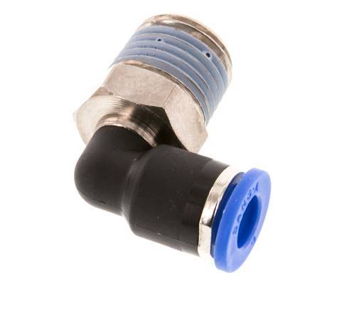 6mm x R1/4'' 90 graden L-verbinding Messing/PA 66 Insteekfitting Buitendraad Kort Draaibaar NBR [2 Stuks]