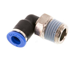 6mm x R1/4'' 90 graden L-verbinding Messing/PA 66 Insteekfitting Buitendraad Kort Draaibaar NBR [2 Stuks]
