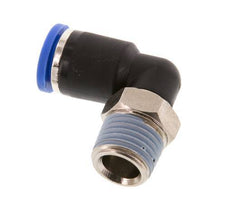 8mm x R1/4'' 90deg Elbow Push-in Fitting with Male Threads Brass/PA 66 NBR Short Sleeve Rotatable [2 Pieces]