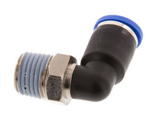 8mm x R1/4'' 90 graden L-verbinding Messing/PA 66 Insteekfitting Buitendraad Kort Draaibaar NBR [2 Stuks]