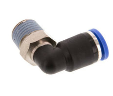 8mm x R1/4'' 90 graden L-verbinding Messing/PA 66 Insteekfitting Buitendraad Kort Draaibaar NBR [2 Stuks]