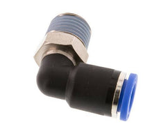 8mm x R1/4'' 90 graden L-verbinding Messing/PA 66 Insteekfitting Buitendraad Kort Draaibaar NBR [2 Stuks]