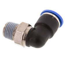 10mm x R1/4'' 90 graden L-verbinding Messing/PA 66 Insteekfitting Buitendraad Kort Draaibaar NBR [2 Stuks]