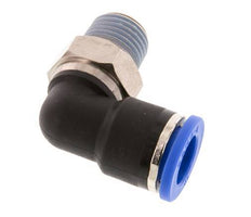 10mm x R1/4'' 90 graden L-verbinding Messing/PA 66 Insteekfitting Buitendraad Kort Draaibaar NBR [2 Stuks]