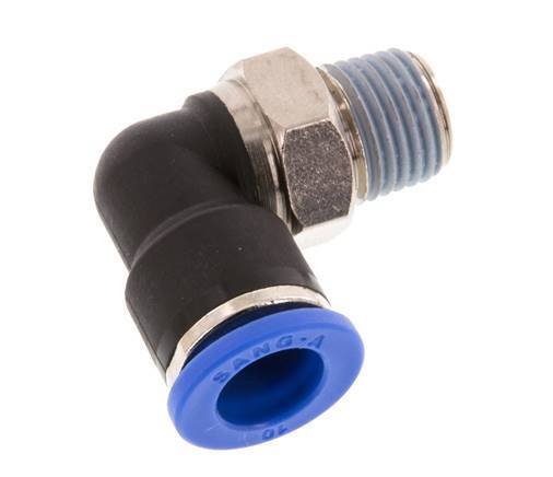 10mm x R1/4'' 90 graden L-verbinding Messing/PA 66 Insteekfitting Buitendraad Kort Draaibaar NBR [2 Stuks]