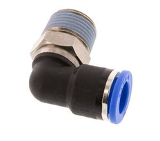 10mm x R3/8'' 90 graden L-verbinding Messing/PA 66 Insteekfitting Buitendraad Kort Draaibaar NBR [2 Stuks]