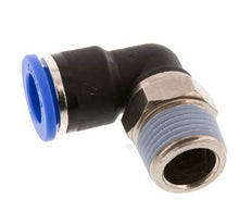 10mm x R3/8'' 90 graden L-verbinding Messing/PA 66 Insteekfitting Buitendraad Kort Draaibaar NBR [2 Stuks]