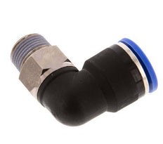 14mm x R3/8'' 90 graden L-verbinding Messing/PA 66 Insteekfitting Buitendraad Kort Draaibaar NBR
