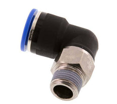 14mm x R3/8'' 90 graden L-verbinding Messing/PA 66 Insteekfitting Buitendraad Kort Draaibaar NBR