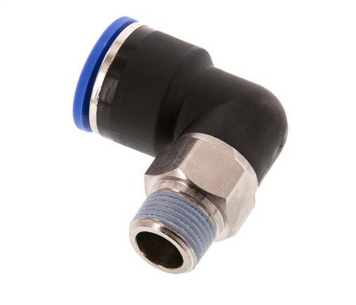 16mm x R3/8'' 90 graden L-verbinding Messing/PA 66 Insteekfitting Buitendraad Kort Draaibaar NBR